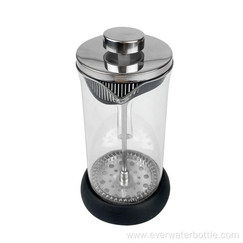 600mL Rubber Bottom Glass French Press Coffee Maker